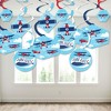 Big Dot of Happiness Taking Flight - Airplane - Vintage Plane Baby Shower or Birthday Party Hanging Decor - Party Decoration Swirls - Set of 40 - 3 of 4