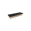 Meridian Furniture,Pavilion Black Boucle Fabric Bench - 4 of 4