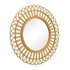 Bamboo Handmade Weaved Frame Wall Mirror with Beaded Accent Brown - Olivia & May - 4 of 4