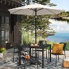 8' Round Solid Solar Outdoor Patio Market Umbrella with Black Pole - Threshold™ - 2 of 4
