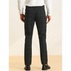 Lars Amadeus Men's Plaid Pattern Flat Front Straight Leg Dress Pants - 3 of 4