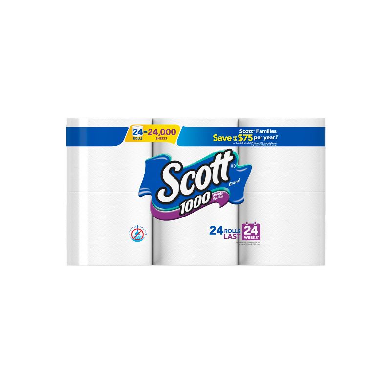 Scott 1000 Septic-Safe 1-Ply Toilet Paper, 4 of 8