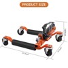 Garvee Car Wheel Dolly Set of 2/4, 1500LBS Capacity Car Dolly with Hydraulic Tire Jack for Vehicle Positioning for Truck RV Trailer, Orange - 3 of 4