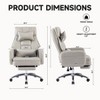 NicBex Swivel Ergonomic Office Chairs with Lumbar Support,Headrest and Footrest for Work Study - 3 of 4