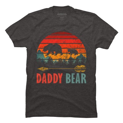 Men's Design By Humans Retro Forest Sunrise Daddy Bear By ZeusSE T-Shirt