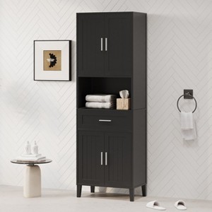 Hrinhom 70.9" H Freestanding Tall Bathroom Cabinet with a Drawer And Adjustable Shelves - 1 of 4