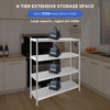 Stainless Steel Shelves,24x14x45 in Storage Shelf 4-Tier Heavy Duty Storage Rack - 3 of 4