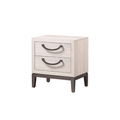 NicBex Nightstand with 2 Drawers,1pc Side Table with  Multi-colored and Finish and Pulls,Bedside Table for Bedroom,Living Room