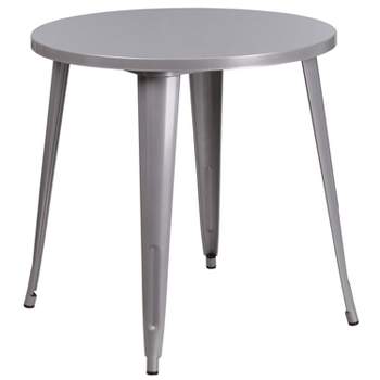 Flash Furniture Commercial Grade 30" Round Metal Indoor-Outdoor Table