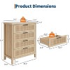 Bedroom Recessed Dresser, Dressing Table Cabinet, 35.4" High Dresser with 4 Drawers with Clothes Storage for Bedroom, Living Room - 2 of 4