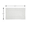 Sculptured Border Design Non-Slip Cotton Bath Rug 24" x 40" White by Castle Hill London - 2 of 3