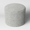 Alderson Round Pouf - Threshold™: Transitional Footrest, Wool-Blend Cylinder, No Assembly Required - 2 of 4
