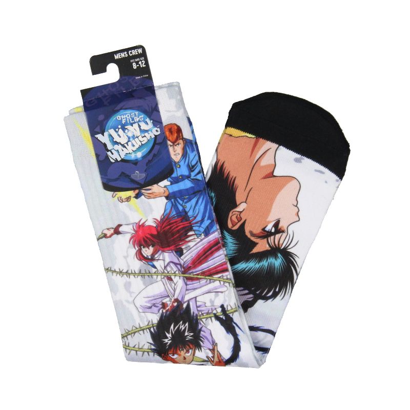 Yu-Yu Hakusho Crew Socks For Men Ghost Files Manga Anime Sublimated Socks Multicoloured, 4 of 5