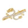 Ross-Simons 0.15 ct. t.w. Diamond Dragon Bangle Bracelet in 18kt Gold Over Sterling - 3 of 4