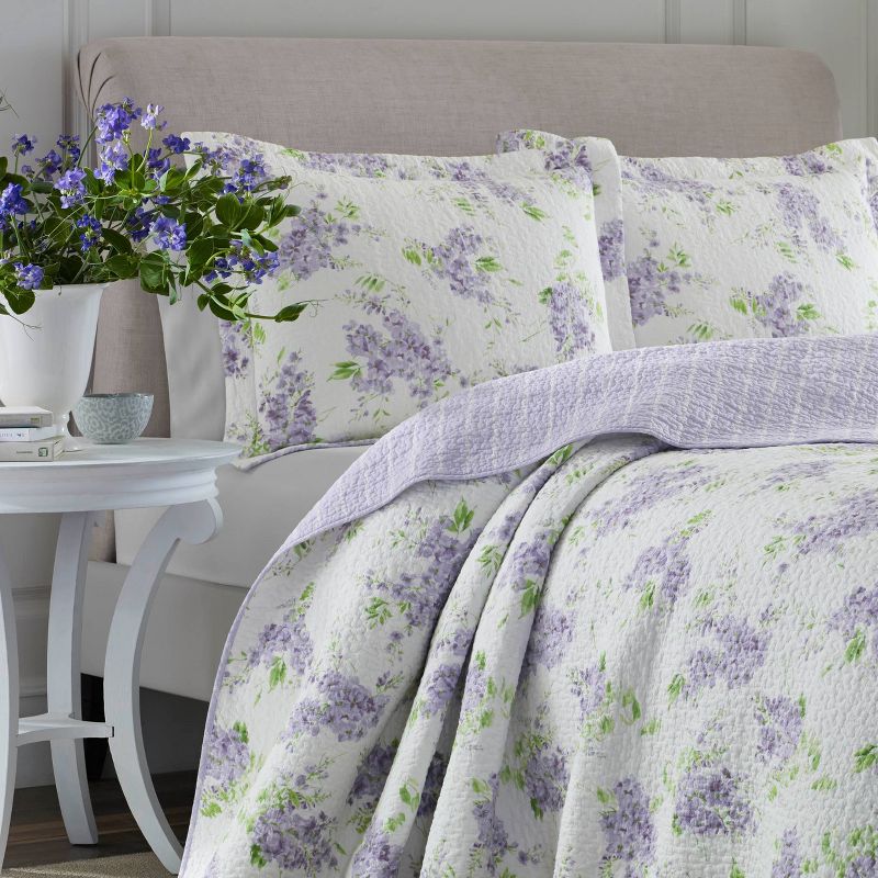 Keighley Reversible Quilt Set Purple - Laura Ashley, 5 of 10