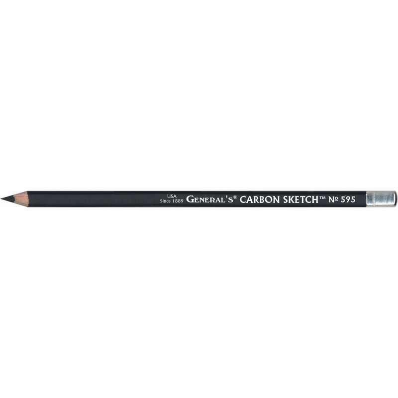 Generals Round Carbon Sketch Pencils, 4B Soft Tip, Black, Pack of 12, 2 of 5
