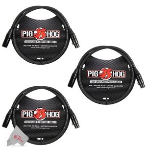 Pig Hog XLR Microphone Cable Male to Female 3Ft - 3 Units - 1 of 3