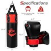 Costway 11Lbs Kids Punching Boxing Bag Set w/ Hand Wraps Punching Gloves Bag Hook Hanging - 2 of 4