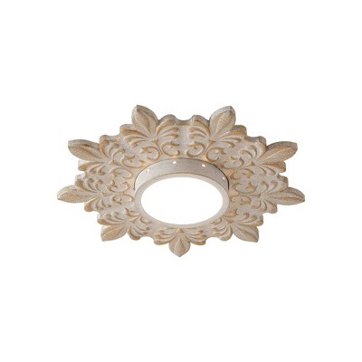 Parrot Uncle 21.6" Farmhouse White LED Ceiling Light Flush Mount Light