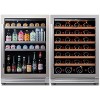 Ca'Lefort Wine Cooler Beverage Refrigerator, Hold 140 Cans and 54 Bottles Dual Zone Wine Fridge with Stainless Steel frame - 3 of 4