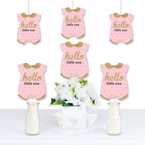 Big Dot Of Happiness Hello Little One - Pink And - Baby Baby Shower Decorations Diy Party Essentials - Set Of 20 :