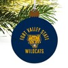 Fort Valley State University Wildcats Logo Wood Christmas Tree Holiday Ornament - 4 of 4