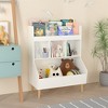 Ruvalino Decorative Bookshelf Kids Toy Storage Organizer with Bookshelf for Montessori Playroom, White, 27.6"*15.8"*36.2" - 4 of 4