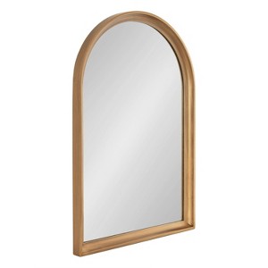 Kate & Laurel All Things Decor 24"X36" Hatherleigh Arch Wood Wall Mirror Gold - 1 of 4