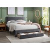 Queen Size Upholstered Platform Bed with Storage Drawer for Bedroom - 4 of 4