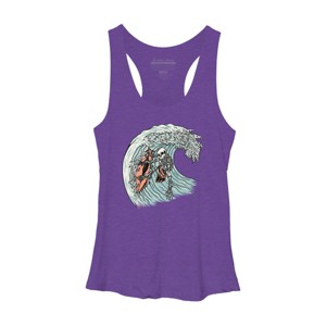 Women's Design By Humans Death Surfer By quilimo Racerback Tank Top - 1 of 3