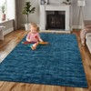 Washable Modern Solid Rug Non Slip Low Pile Rug Soft Contemporary Throw Floor Cover Foldable Indoor Carpet for Living Room Bedroom Playroom Nursery - 3 of 4