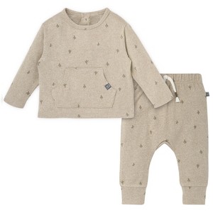 Modern Moments by Gerber Baby Boys' Top and Pant Brushed Hacci Set - 1 of 4
