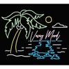Juniors Womens Lost Gods Neon Vacay Mood Racerback Tank Top - 2 of 4