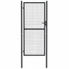 vidaXL Mesh Garden Gate Galvanized Steel 39.4"x78.7" Gray - 4 of 4