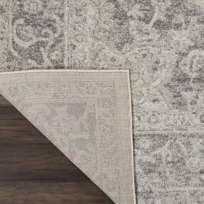 Ivory-Grey Tranquil Medallion 2'x4' Synthetic Area Rug