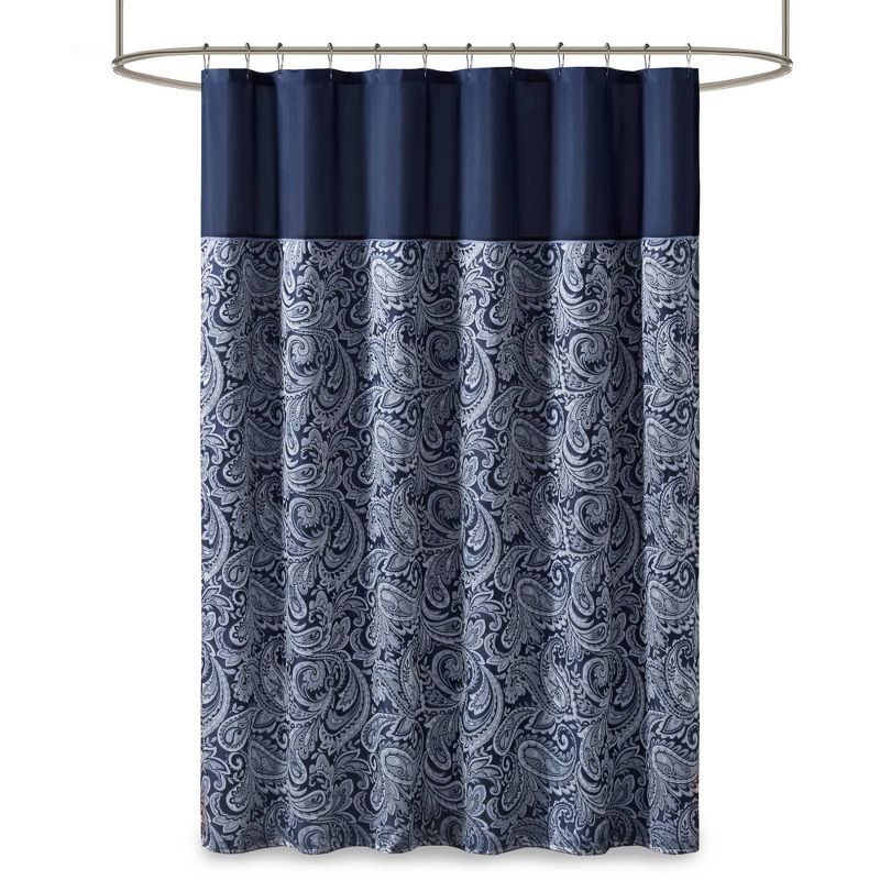 Paisley Jacquard Polyester Shower Curtain, 4 of 7