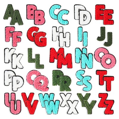 Letters Patches For Clothing Red Iron On Numeral Alphabet Sew