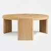 Subrtex Modern Round Side Coffee Table, Solid Wood Sofa Table for Living Spaces & Bedroom Decor - 3 of 4