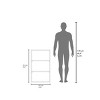 INFURNIC Decorative Wall Shelf Eco 3-Tier Open Storage Cabinet with Ample Shelves for Display and Organization, White, 12"*21"*36" - 3 of 4