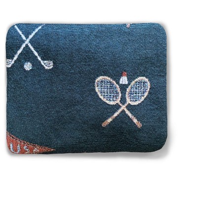 Clubhouse Prep Throw Blanket Recycled Cotton USA-Woven Throw Blanket by Ramus & Co