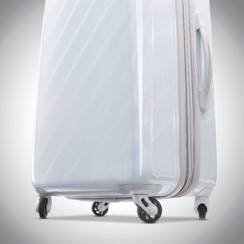 American Tourister Moonlight Hardside Medium Checked Spinner Suitcase - Iridescent White, 2 of 8