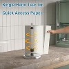 Paper Towel Holder Countertop, One-Handed Tear, Stainless Steel, Weighted Base, Paper Towel Roll Holder Stand - 3 of 4
