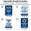 Big Dot of Happiness Hanukkah Menorah - 4 Chanukah Holiday Party Games - 10 Cards Each - Gamerific Bundle - 3 of 4