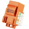 Monoprice Cat6 Punch Down Keystone Jack for 22-24AWG Solid Wire, Orange - 4 of 4