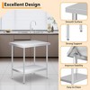 Stainless Steel Workbench, Commercial Kitchen Workbench with Adjustable Bottom Shelf, Suitable for Restaurants, Hotels, Garages, Indoors and Outdoors - 3 of 4