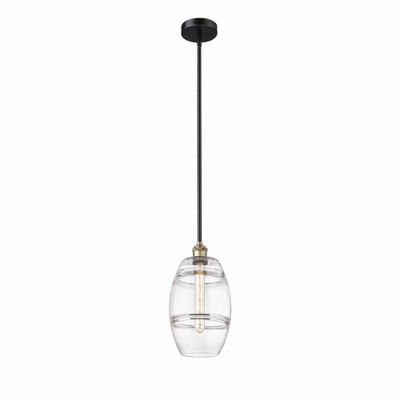 Vaz - 1 Light Stem Hung Mini Pendant In Industrial Style-9.38 Inches Tall and 8 Inches Wide