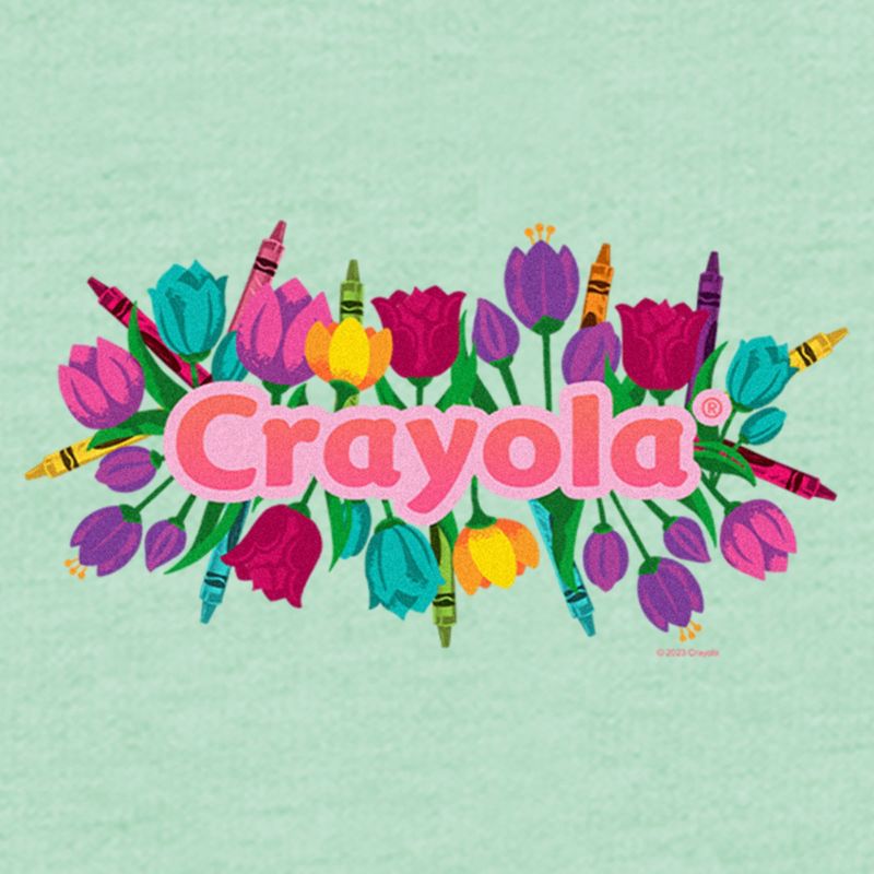 Girl's Crayola Floral Logo T-Shirt, 2 of 5