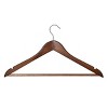 Racxily 60-Pack Solid Walnut Wood Suit Hangers for Closet Heavy Duty Coat Pants Jackets Dress - 3 of 4