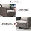 Outdoor Patio Swivel Chair Glider Chair with Removable Cushions for Porch - 4 of 4