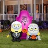 Gemmy Airblown Inflatable Minions Halloween Scene Universal , 5 ft Tall, Multicolored - 2 of 4